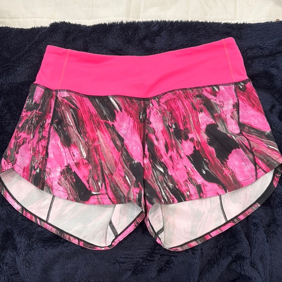 Women's Pink Patterned Shorts - Picture 1 of 2